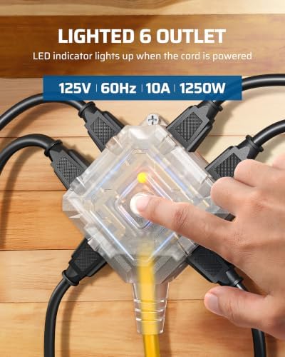 DEWENWILS Retractable Extension Cord Reel, Metal Reel with 30FT Power Cord - Image 5