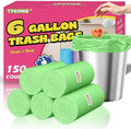 Medium 6 Gallon Trash Bags Unscented, 0.94 Mil, Green, 150 Count by TFORING%C2%AE