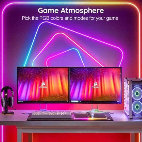 SINLEY Led Neon Rope Light 60FT,Control with App/Remote,Flexible Led Rope Lights,Multiple Modes,IP68 Outdoor RGB Neon Lights Waterproof,Music Sync Gaming Led Strip Lights for Bedroom Indoor - Image 5