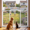 Cumbor 36" Extra Tall Baby Gate, 30.4-56.8" Extra Wide Dog Gate White by Cumbor