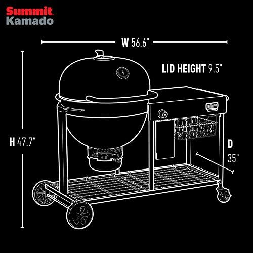 Weber® Summit® Kamado S6 Charcoal Grilling Center with Gas Ignition, Black - Image 2