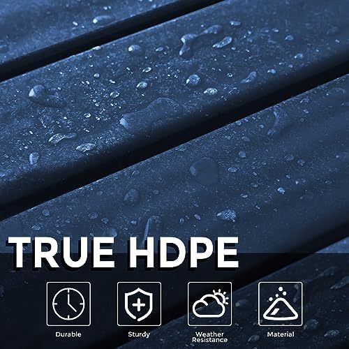 Adirondack Square Outdoor Side Table,2-Tier Storage Patio Side Table, HDPE End Tables for Backyard Pool Porch Garden Lawn (Pack of 2) - Image 6