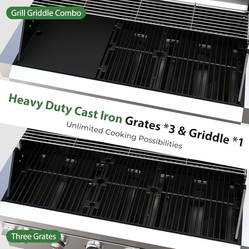 Brand-Man Built-In Gas Grill Head, 40-Inch 6-Burner Outdoor Kitchen Grill - Image 4