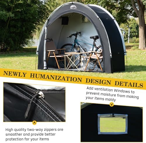 Happy Travel Bike Storage Shed Tent, Outdoor Portable Bicycle Storage Sheds - Image 6