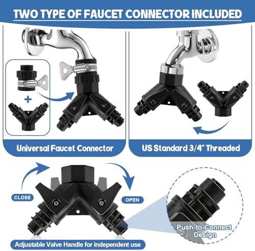 Kalolary 100FT Misting Cooling System with 360°Adjustable Nozzles - Image 6