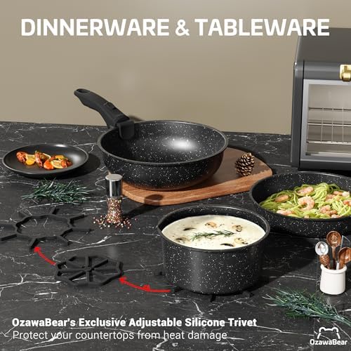 23 Pcs Pots and Pans Set Non Stick, Detachable Handle Cookware - Image 6