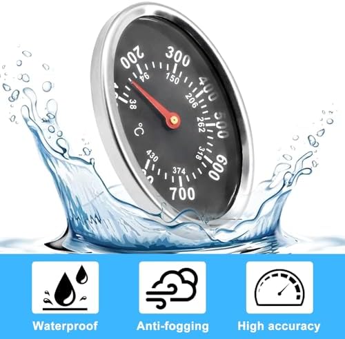 Lid Thermometer Gas Grill Heat Indicator Replacement for Grillmaster Nexgrill 720-0697, 720-0737 Replacement Parts, BBQ Grill Temperature Gauge for Nexgrill 720-0830H, 720-0888, Charmglow - Image 4