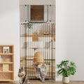 16.9" Cat Gate Height Extension, Adjustable Width 27-50.4", Top Extension Piece for Extra Tall Pet Gates, Prevents Pets Jumping Over, Dog Gate Accessory, Black by YUFU