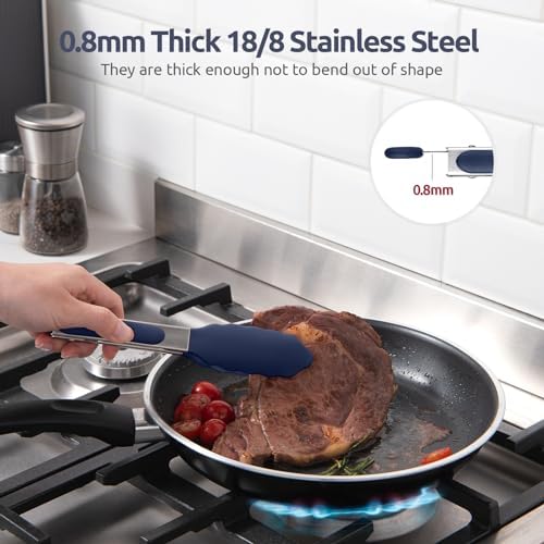 U-Taste Kitchen Tong for Cooking, 600ºF Heat-Resistant, 7in/Midnight Blue - Image 5