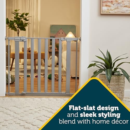 Safety 1st Baby Gate, Adjustable 29"-38" Wide, Pressure Mount | Walk Through Door | Silver | 2-Pack | Pet Compatible - Image 6