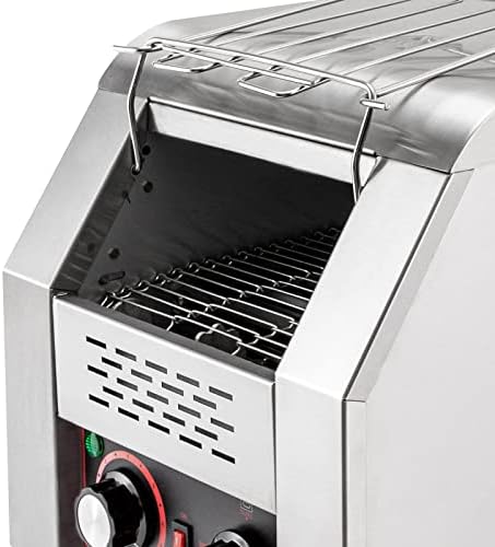 150 Slices/Hour Commercial Conveyor Toaster, 1300W Stainless Steel Heavy Duty Industrial Toasters w/Three-ring Heating Tubes, Countertop Electric Restaurant Equipment for Bun Bagel Bread Baked Food - Image 2