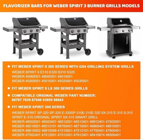 Uniflasy 7636 Grates Flavorizer Bars for Weber GS4 Spirit II Series - Image 6