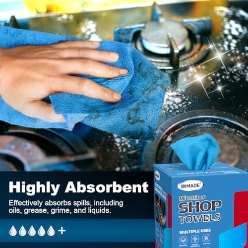 UNIMADE Shop Rags, 100 Sheets Microfiber Cleaning Cloth - Image 3
