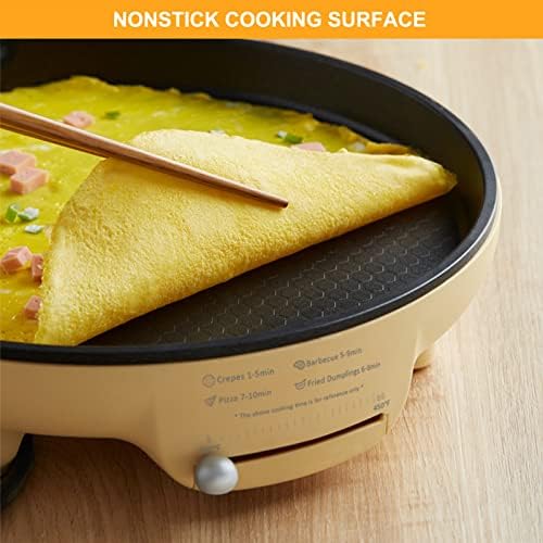 Bear 11.8'' 1500W Electric Smokeless Indoor Grill with Adjustable Temp, Quesadilla Maker Nonstick Pan for Breakfast, Lunch, Dinner - Image 3