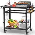 32" Double-Shelf Grill Table, Movable Grill Cart for Ninja by GrillTableDesignedforOutdoor