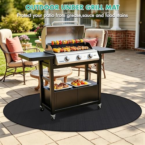 Round Fire Pit Mat 36 Inch, Fireproof Deck Protector, Heat Resistant Waterproof Pad for Patio, Lawn & Outdoor Fire Pit - Image 6
