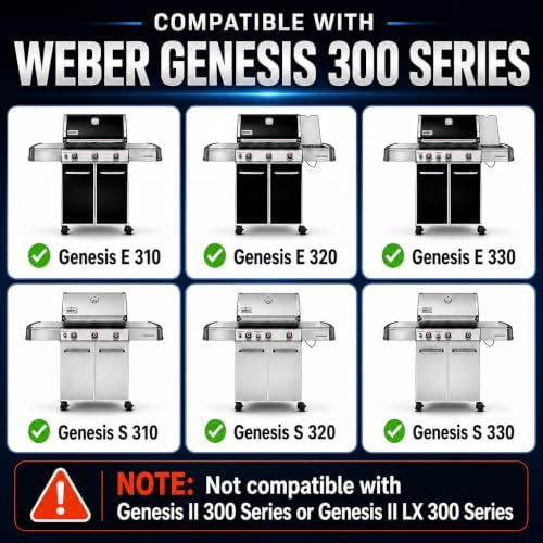 Uniflasy 17.5" Flavorizer Bars & Heat Deflectors for Weber Genesis 300 E310 - Image 3