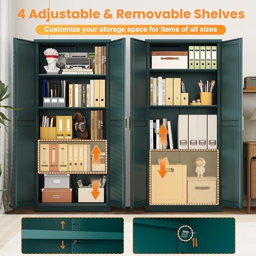 71" Metal Pantry Cabinet,Storage Cabinet with Doors and Shelves - Image 6