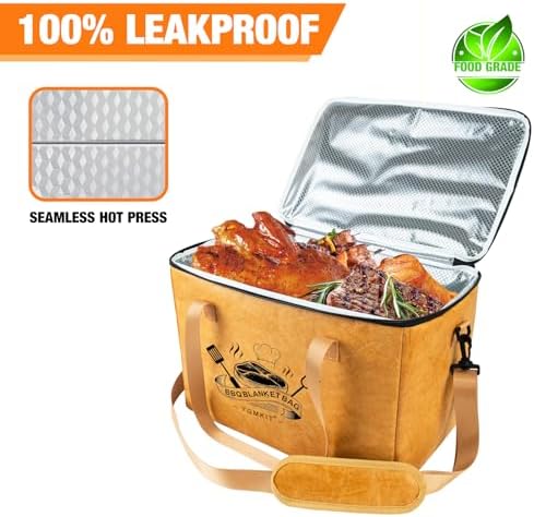 BBQ Blanket for Resting Meat,Reusable BBQ Resting Bag for Meat,Meat Brisket Resting Bag,Meat Blanket for Resting Large Barbecue Resting Blanket For Outdoor Smoker and Grilling (Yellow) - Image 3
