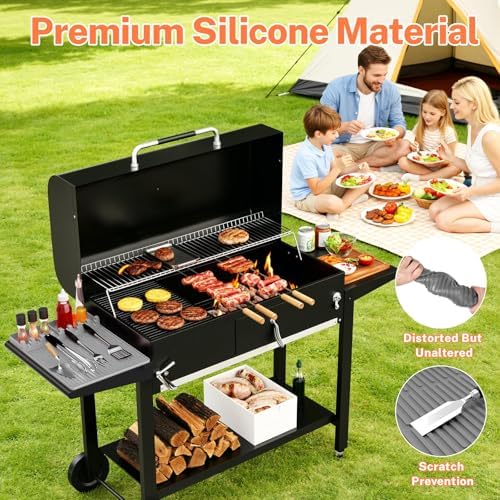 Silicone Grill Mat Compatible with Blackstone, BBQ Griddle Tool, Grey - Image 4