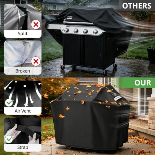 55" Grill Cover for Weber Char-Broil Nexgrill,2026 Upgrade 1000D Heavy Duty - Image 6