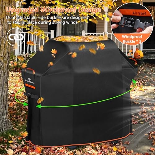 [Upgraded 1000D Heavy Duty Fabric] 58 inch Grill Cover for Outdoor Grill - Image 6