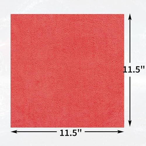 Microfiber Cleaning Cloth, 200 Pack Cleaning Rags, Red - Image 7