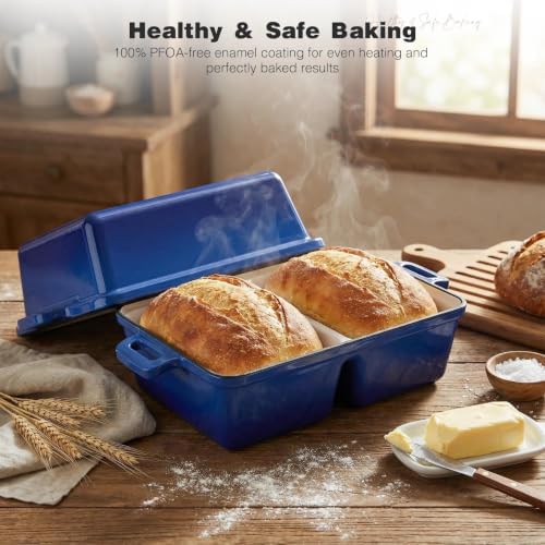 Double Dutch Oven for Sourdough Bread Baking, Enameled Cast Iron Dutch Oven - Image 7