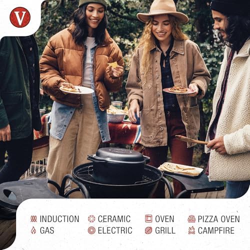 Victoria 6-Quart Cast Iron Combo Cooker, Combination Dutch Oven and Skillet, Made in Colombia, 2-Piece Set - Image 3