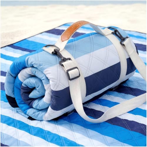 Genovega Waterproof Beach Blanket Picnic Outdoor Mat Rug Registry Wedding Search by Name Couple House Warming 2026 Housewarming Family Hostess Anniversary New Apartment Home Essential Must Have by genovega
