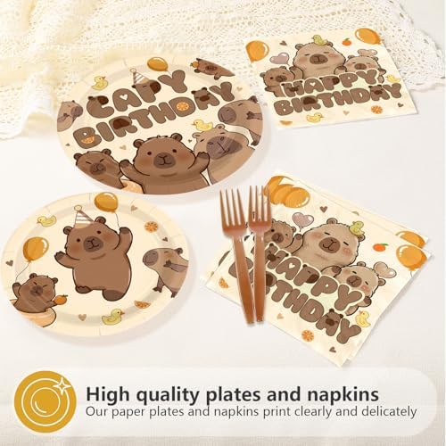 96Pcs Capybara Birthday Party Decorations, Serves 24 - Image 4