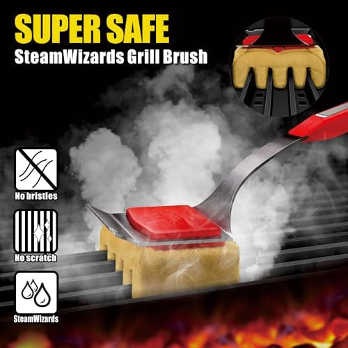 GRILLART Grill Brush Bristle Free, Replaceable BBQ Cleaning Pad (No Handle), Safe Replacement Cleaning Pad/Head for Cast Iron/Stainless Steel Grates - Deep-Reach - Image 2