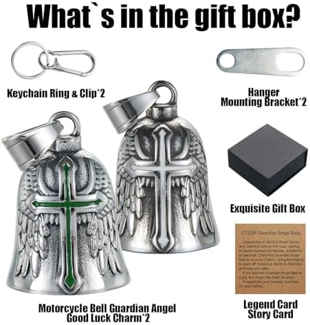 Motorcycle Bell Guardian Angel Gremlin Lucky Charm Gift For Riders - Image 6