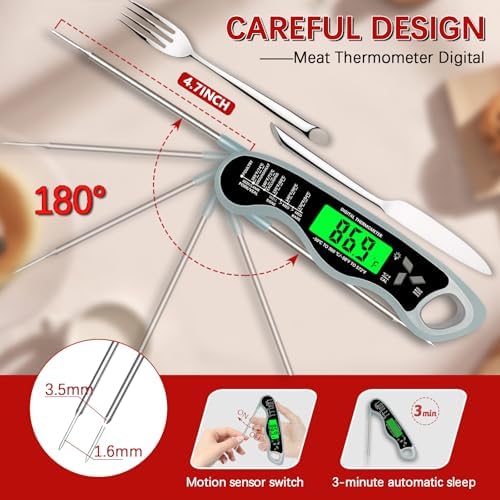 Cooking Thermometer，IP67 Waterproof Meat Thermometer Digital - Image 5