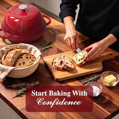 Umite Chef 6QT Enameled Dutch Oven for Sourdough Starter Kit - Image 5