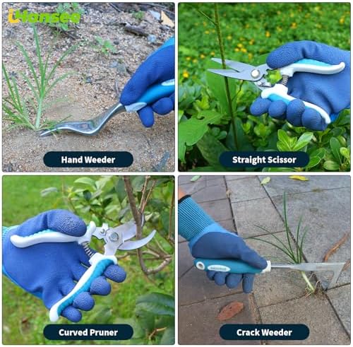 Blue Garden Tools Set 12-Piece, Gardening Gifts for Women Men - Image 4