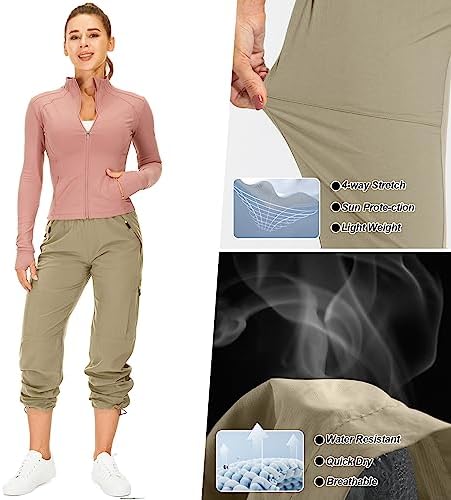 Toomett Women‘s Hiking Cargo Pants UPF 50 Quick Dry with Zipper Pockets - Image 5