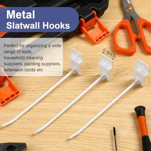 Tandefio 200 Pcs Slatwall Hooks 6 Inch Metal for Panel Display - Image 6