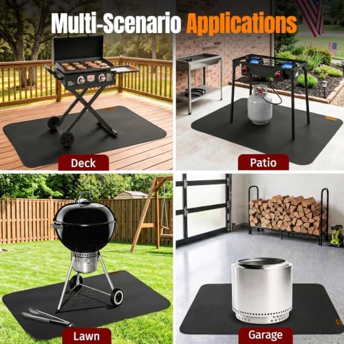 48×30 Inches Under Grill Mats for Outdoor Grill Patio & Deck Protector BBQ - Image 6