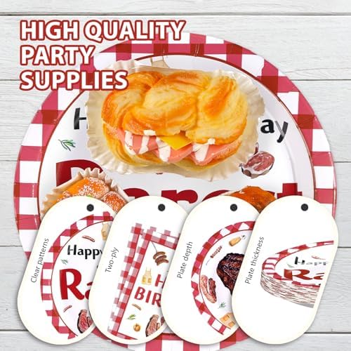 96Pcs Beefsteak Party Decorations for Meat BBQ, Serves 24 - Image 6