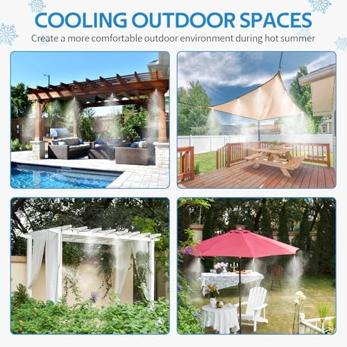 homenote Misting Cooling System, 42FT Pre-Assembled Mister Kit - Image 5