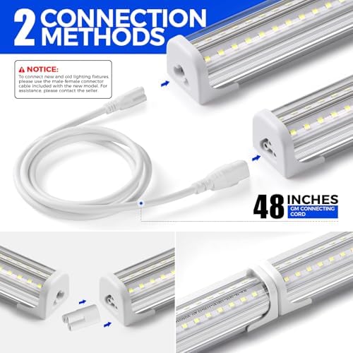 Barrina T8 LED Shop Lights 4FT, 50W 7000LM 6500K, ETL Listed, 2 Packs - Image 6
