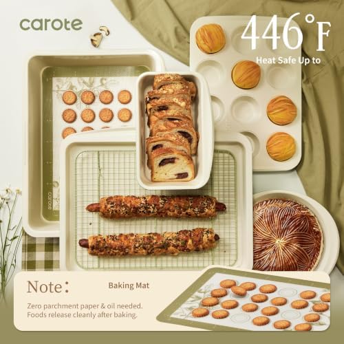 CAROTE 42pcs Ceramic Cookware Set, Pots and Pans Set with Detachable Handle - Image 6