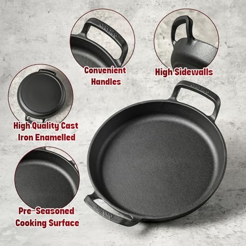 onlyfire Pre-Seasoned Cast Iron Skillet with Dual Handles, 10 Inch - Image 3