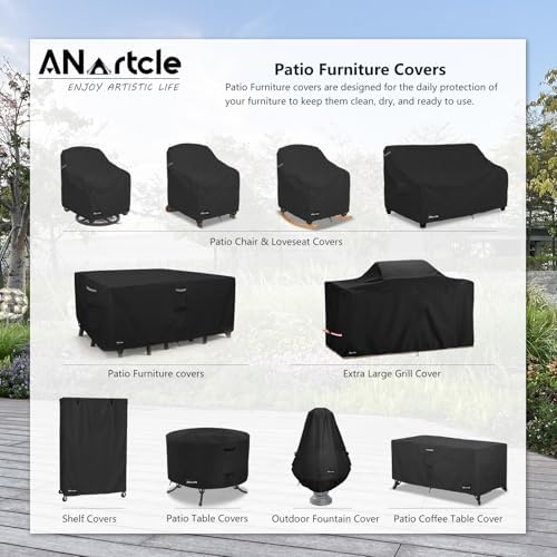 ANartcle Water-Resistant 72 Inch BBQ Grill Cover,600D Heavy Duty Waterproof All Weather Large Grill Cover for Outdoor Grill,Suitable for Weber, Brinkmann and More,72" L x 26" W x 48" H Black - Image 3