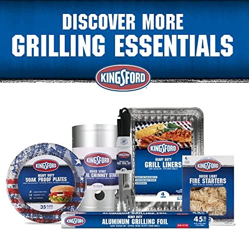 Kingsford® Heavy Duty Aluminum Grilling Foil Liners, 4ct | 14.75” x 9” Foil Grill Liners for Grilling, Cooking, and Steaming Extra Tough Grilling Accessories (Pack of 2) - Image 6