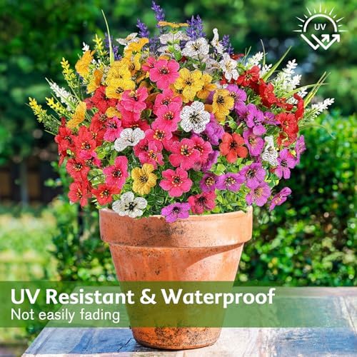 AGIRL Artificial Flowers Outdoor UV Resistant Fake Plant Garden Patio Decor - Image 5