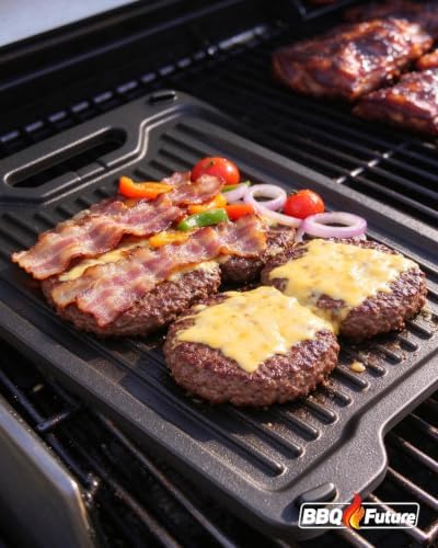 BAC609 Reversible Cast Iron Griddle for Traeger Grills, 18.2" x 11" - Image 6