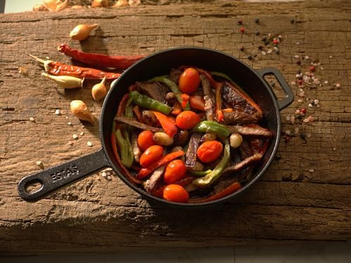 ESTAS 8 Inch Cast Iron Skillet – Pre-Seasoned Cast Iron Frying Pan for Searing, Frying & Baking – Oven, Stovetop, Grill & Campfire Safe – Heavy-Duty Even-Heat Cookware - Image 2
