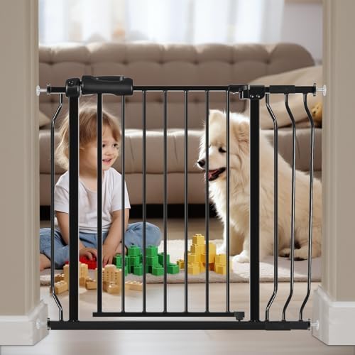 34 to 38.5 Inch Wide Baby Gate for Stairs Doorways by HOOOEN